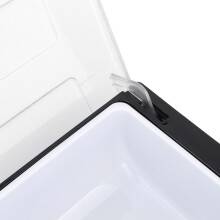 Black 3-Compartment Seasoning Box with Lid, 50x16x9cm