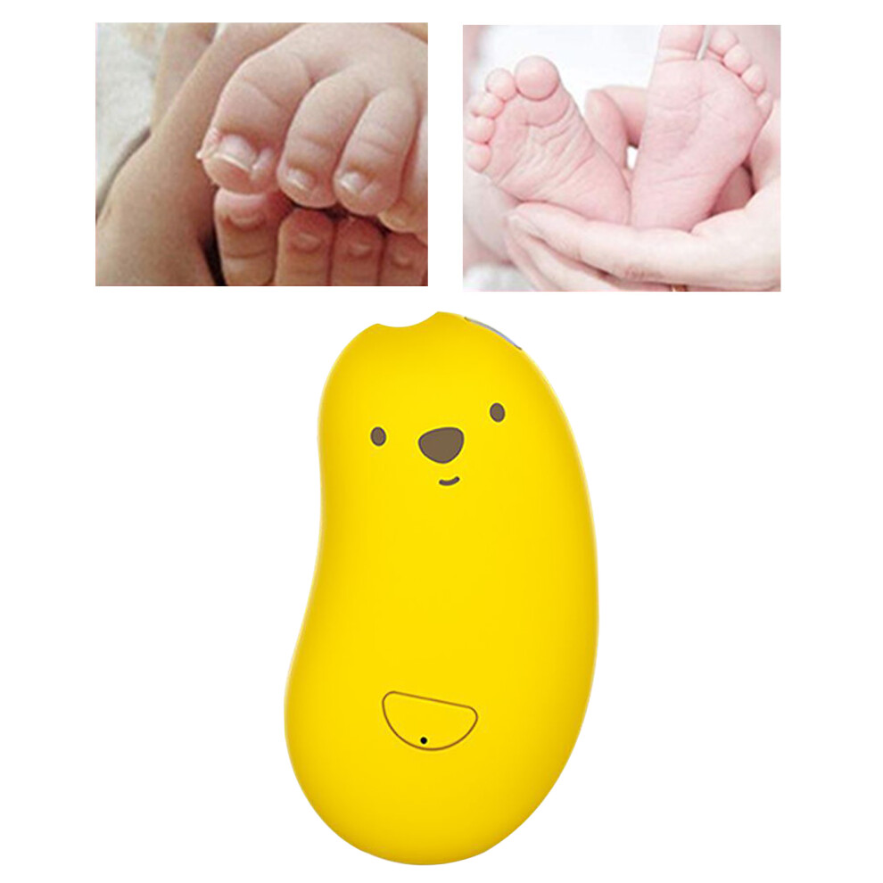 Electric Baby Nail Grinder Safe Usb Charging With 6 Grinding Heads, Yellow