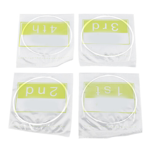 4Pcs Nylon Ukulele String Set White, Clear Tone