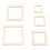 205pcs Hollow Wood Frames 5 Sizes Natural DIY 10