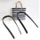Split Leather Hand Strap Set 2pcs with 8 Gold Rivets for Custom Handmade Bags 8