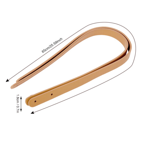 65cm DIY Leather Handle with Rivets for Bag & Luggage Patchwork – Beige BD207