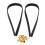 Split Leather Hand Strap Set 2pcs with 8 Gold Rivets for Custom Handmade Bags 2