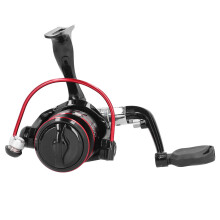 Metall Spinnrollenrolle Long Shot Tackle Meeresfels Fischerei Schwarz Rot DM2000