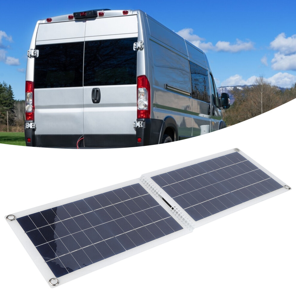 30W Foldable Solar Panel Charger For Camping Rv Outdoors Black 5021388321476