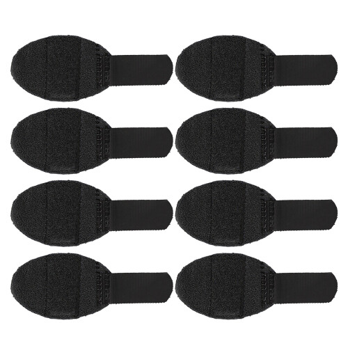 8pcs Trigger Finger Splint, 10.3x4.3cm, Black