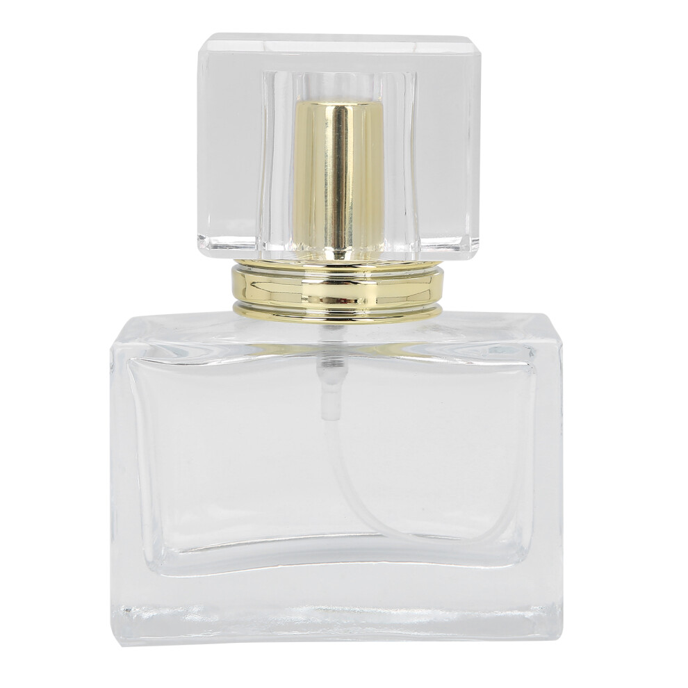 3pcs Glass Perfume Bottles Refillable Spray Dispenser 50ml Gold Compact Travel