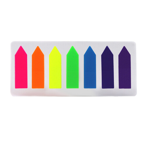 Arrow Shaped Fluorescent Sticky Notes Set, 20 Sheets, Writable, Colorful Index Tabs 2
