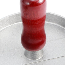 Aluminum Alloy Non-Stick Hamburger Press with Wood Handle, 11.3cm