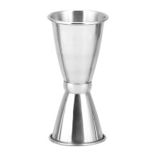 Edelstahl Doppelkopf-Cocktailmaß 25 ml/10 ml Bar-Messbecher