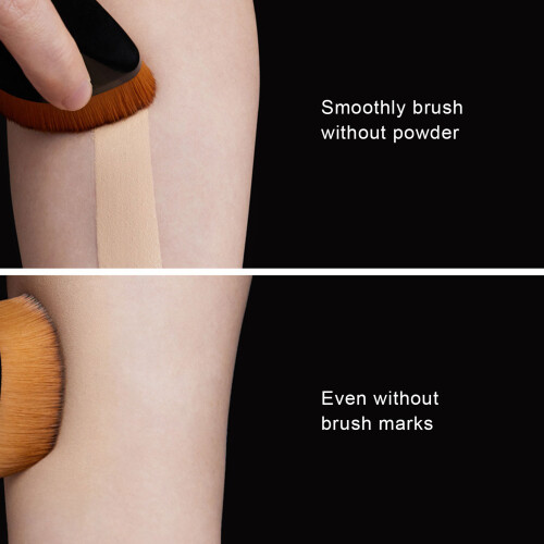 Durable 3pcs Black Cosmetic Brushes Set for Liquid Powder Foundation 2