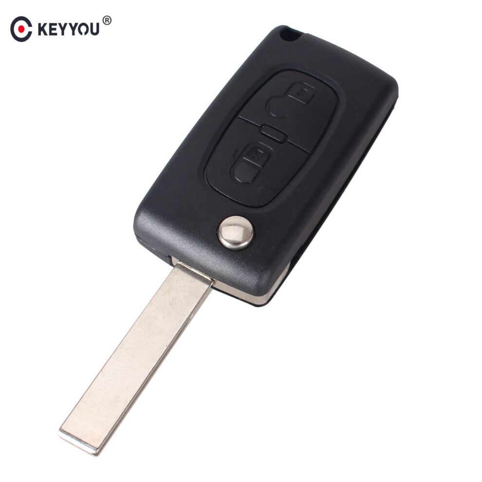 2 Buttons Remote Flip Key Shell Fob For Peugeot 307 308 107 207 407 408 With Groove Ce0523 6935161637595