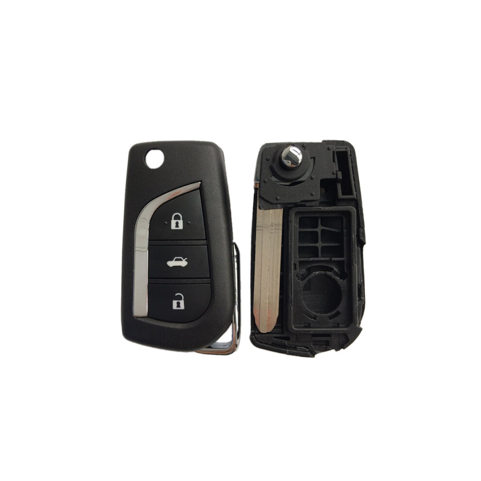 Replacement Folding Flip Remote Key Shell Case Fob 3 Button For Toyota Toy43 Blade 6935161662146