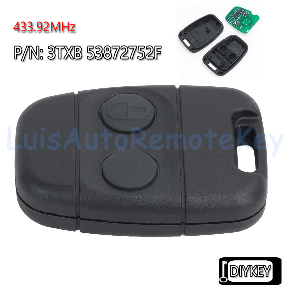 2 Buttons Remote Car Key Fob 433Mhz For Land Rover Defender Discovery Freelander Mg For Nissan 200Sx Micra P/N: 3Txb 53872752F 6935161637427