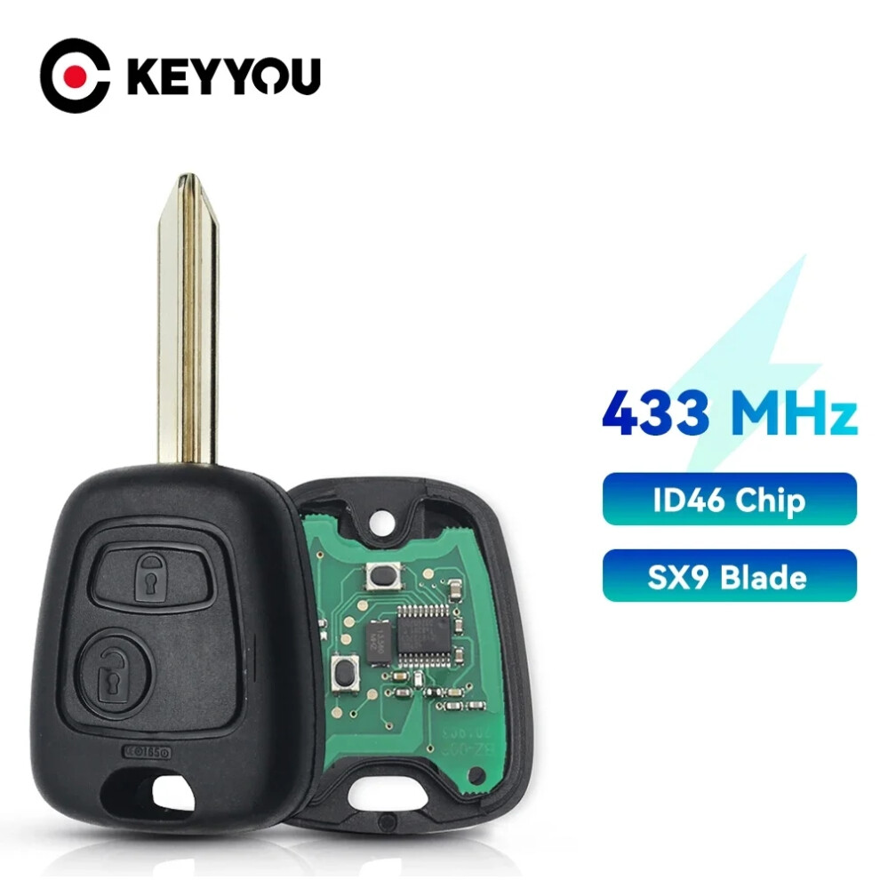 2 Buttons Replacement Car Remote Control Key For Citroen Saxo Picasso Xsara Berlingo Sx9 Blade 433Mhz Id46 Chip 6935161637670