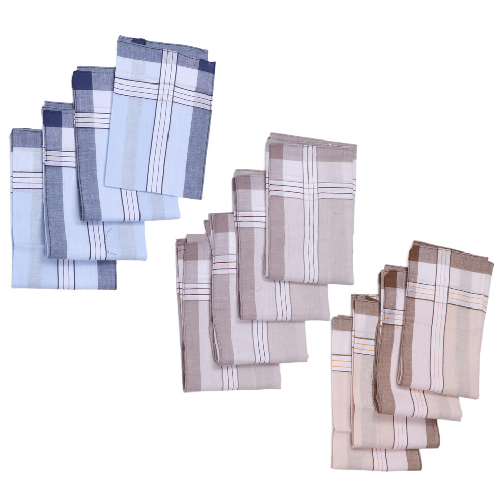 12 Pcs Cotton Handkerchiefs Set 40Cm Sweat-Absorbent Elderly Collection 7681388327700