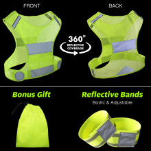 Verstellbarer hochsichtbarer reflektierender Laufweste mit Armbändern für Nachtsicherheit