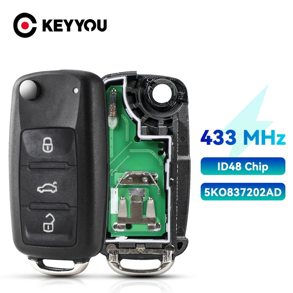 3 Buttons Remote Key 434Mhz Id48 Chip 5K0837202ad For Vw For Volkswagen Golf Passat Tiguan Polo Jetta Beetle Skoda Seat 6935161641943