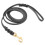 Leather Dog Training Leash 210x1.2cm Black Cowhide 10