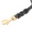 Leather Dog Training Leash 210x1.2cm Black Cowhide 9
