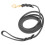 Leather Dog Training Leash 210x1.2cm Black Cowhide 12