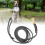 Leather Dog Training Leash 210x1.2cm Black Cowhide 14