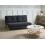 Beliani Sofa Bed 2 Seater EDLAND Fabric Black 2