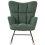 Beliani Rocking Chair OULU Fabric Emerald Green 6