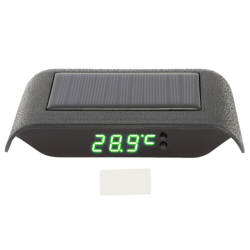 Solar Power Digital Car Clock 12.5x8cm Green Blue White Red LED 1