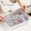 Large Double Layer Office Storage Box White ABS 21x28.4x21.9cm 8