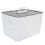 Large Double Layer Office Storage Box White ABS 21x28.4x21.9cm 10