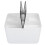 Large Double Layer Office Storage Box White ABS 21x28.4x21.9cm 12