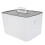 Large Double Layer Office Storage Box White ABS 21x28.4x21.9cm 15