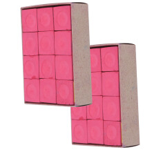 No Slip Pool Cue Chalk 24pcs Dry Billiard Chalk for Improved Accuracy (Red)