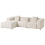 Beliani Corner Sofa 3 Seater DOLVA Corduroy Off-White Right Hand 5