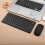 Wireless  Keyboard Mouse Three Mode Keyboard Rechargeable Keyboard Mouse Support Tablet Laptop Computer Black 5