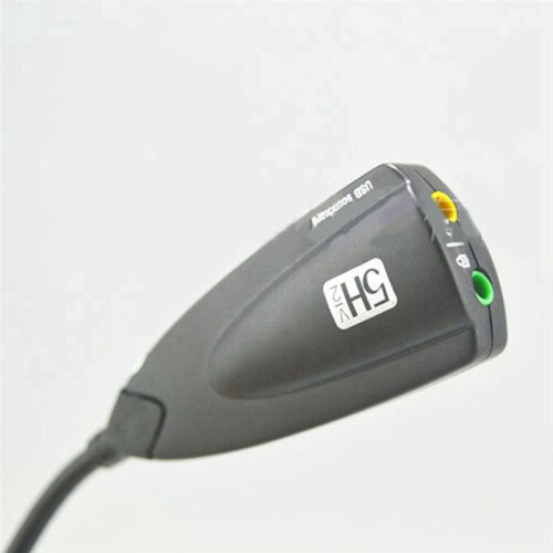 External USB Sound Card 7.1 Adapter 5HV2 3D Audio Headset Microphone 3.5mm for Laptop PC Desktop PC 2