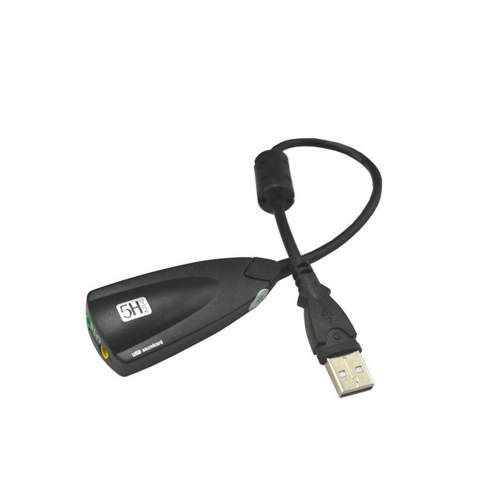 External Usb Sound Card 7.1 Adapter 5Hv2 3D Audio Headset Microphone 3.5Mm For Laptop Pc Desktop Pc 4711468326811