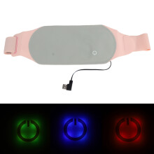 Graphene Infrared Heating Waist Belt Gray, USB Electric Pain Relief 26x12cm