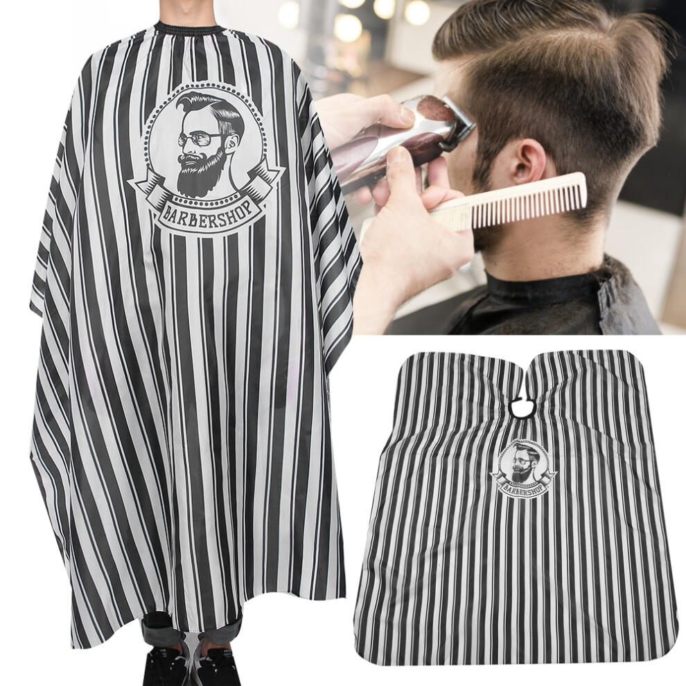 Black/White Barber Shop Apron Dyeing Cape Nylon