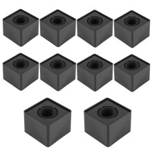 10Pcs Microphone MarkFlag Mic Station- Square Interview Box Stand Flags Shaped Holder Reporter Injection,Black