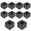 10Pcs Microphone MarkFlag Mic Station- Square Interview Box Stand Flags Shaped Holder Reporter Injection,Black 1