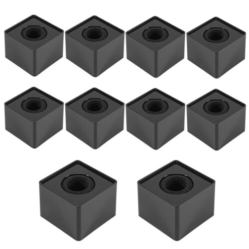 10Pcs Microphone MarkFlag Mic Station- Square Interview Box Stand Flags Shaped Holder Reporter Injection,Black