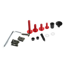 223pcs Motorcycle Fairing Bolts Set - Red Loose Fit Screws & Nuts