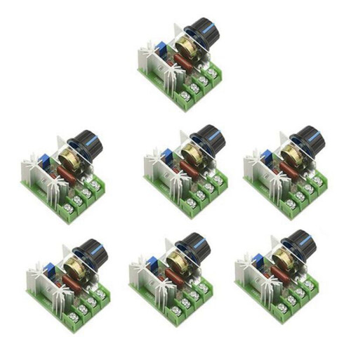 7PCS 25A AC 220V 2000W SCR High Power Electronic Voltage Regulator Module Adjustable Motor Speed Controller Regulation 1
