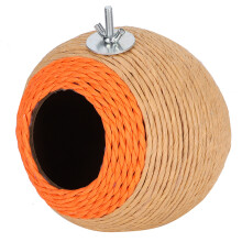 Handmade Coconut Shell Bird Nest | 14cm Small Pet Breeding Cave
