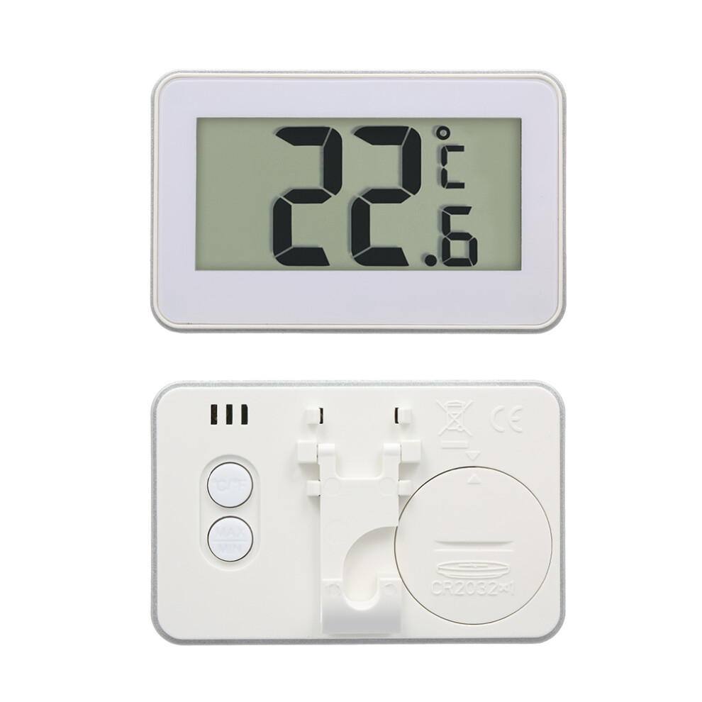 Digital Lcd Fridge & Freezer Thermometer - Adjustable Stand, Magnet, Frost Alert, -30C To 60C 3181392312968