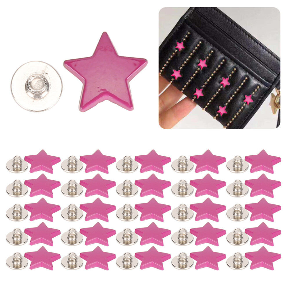 Star Shape Rivet Screws 12Mm Zinc Alloy Clothes Decoration In Purple 9321388332745
