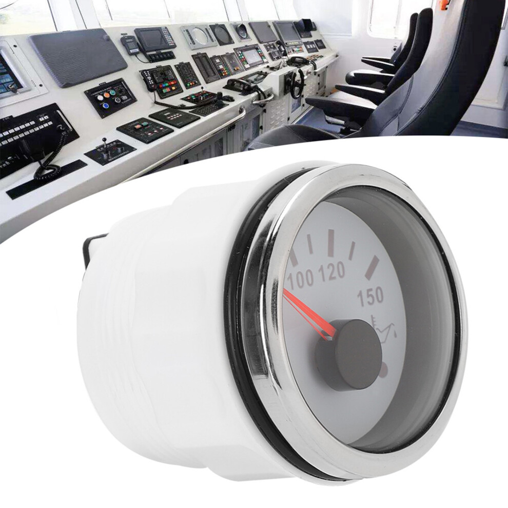 52Mm Stainless Steel Oil Temperature Gauge With Intelligent Alarm For Car & Boat 8711392337194