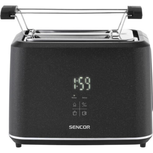Toaster - SENCOR - STS 0600BK - 2 Schlitze - Touchscreen-LED-Display - Schwarz